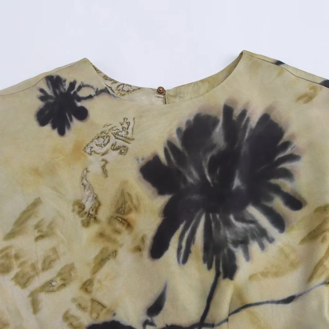 Vestido de Seda com Estampa Floral Elegante para Mulheres
