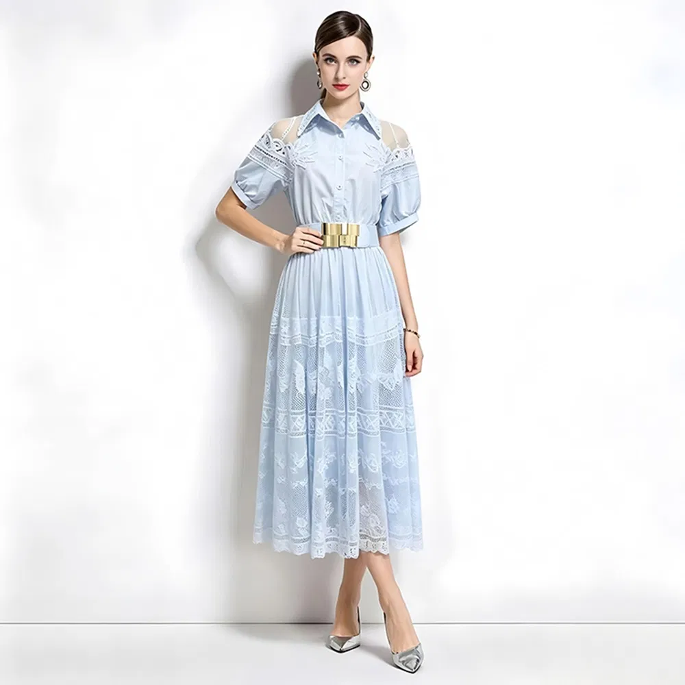 Vestido feminino de saia longa 6