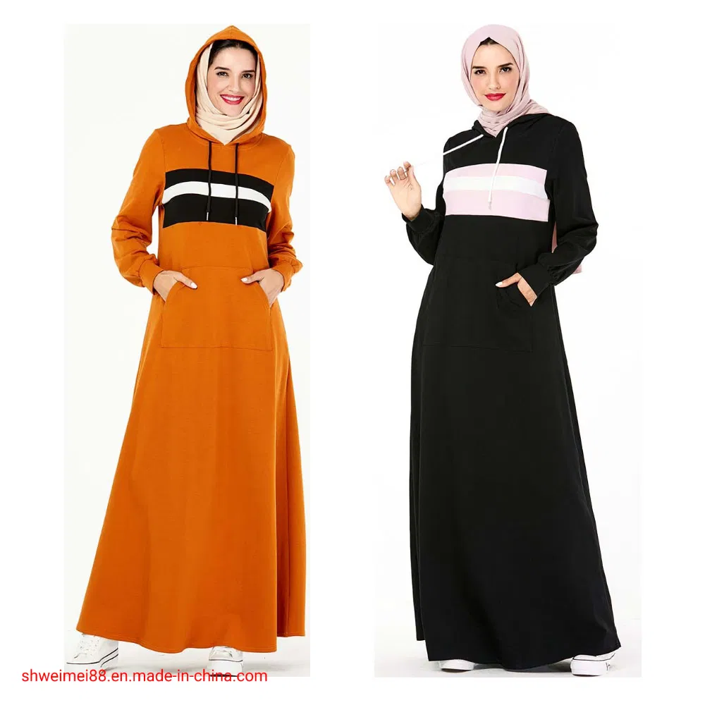 Vestido Maxi Casual com Moletom de Manga Longa para Mulheres, Conjunto de Jogging, Suéter Slim