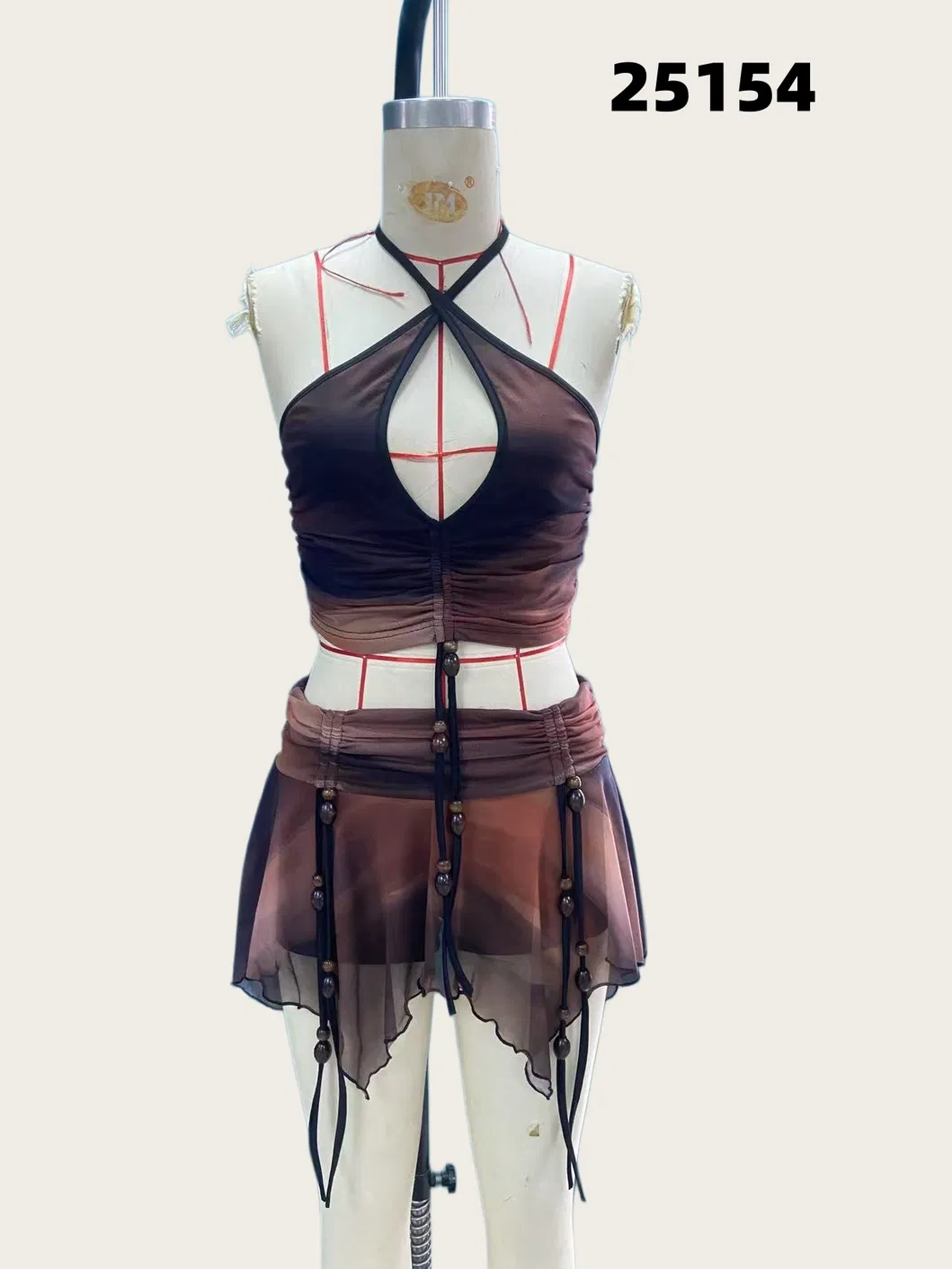 Vestido Mini de Algodão com Bordado de Sol em Tamanho Plus - Vestido Casual Boho com Cintura Smock
