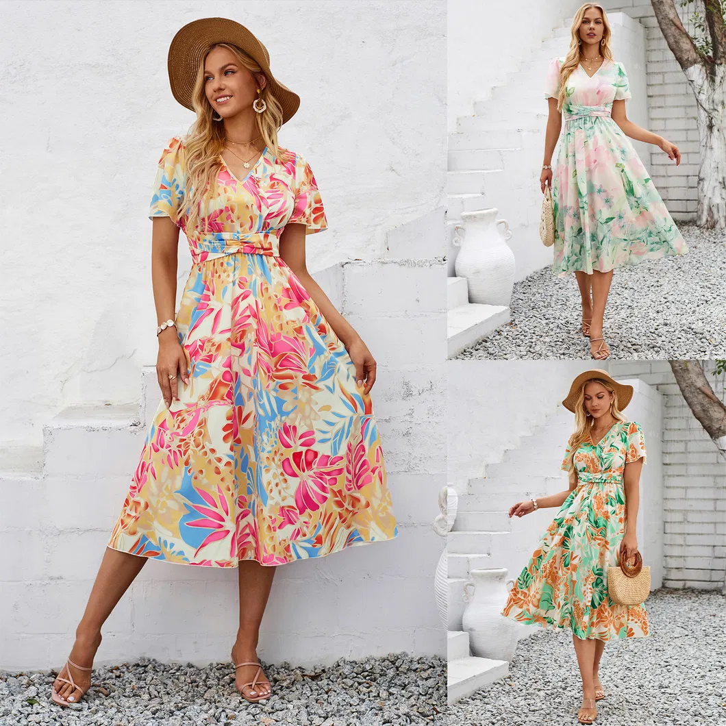 Vestido Estampa de Verão Detalhe 1