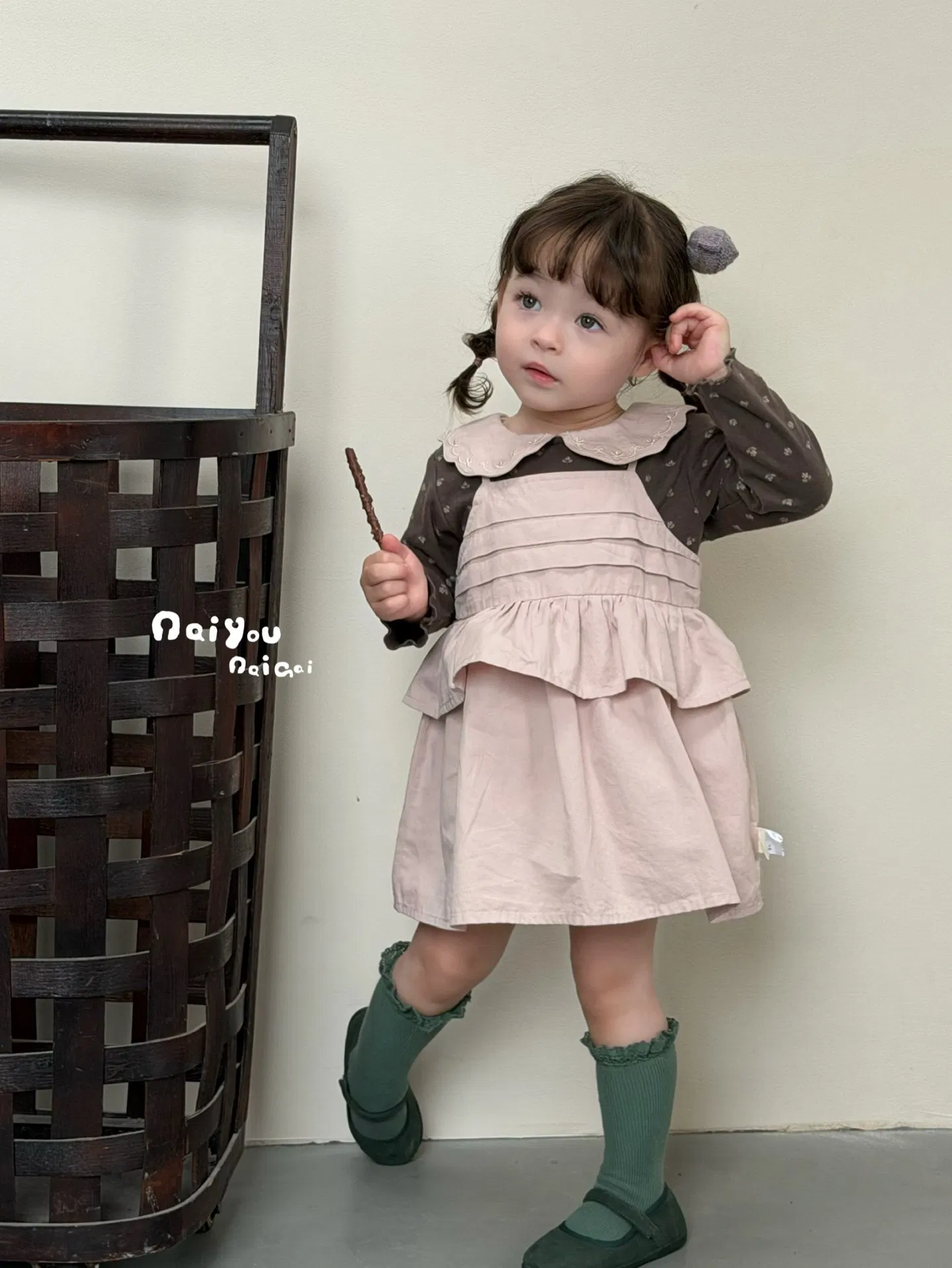 Vestido Casual para Meninas com Camiseta e Saia para Roupas de Bebê
