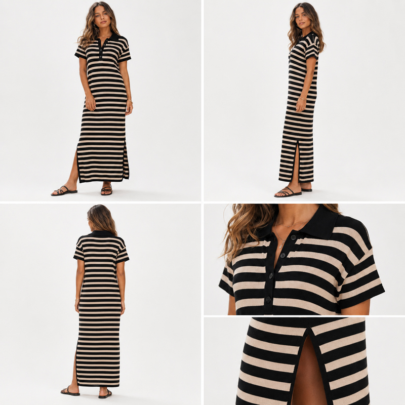 Vestido Maxi Boho de Fábrica com Decote em V para Mulheres, Vestido Casual para Viagens de Férias e Compradores de Moda Boutique