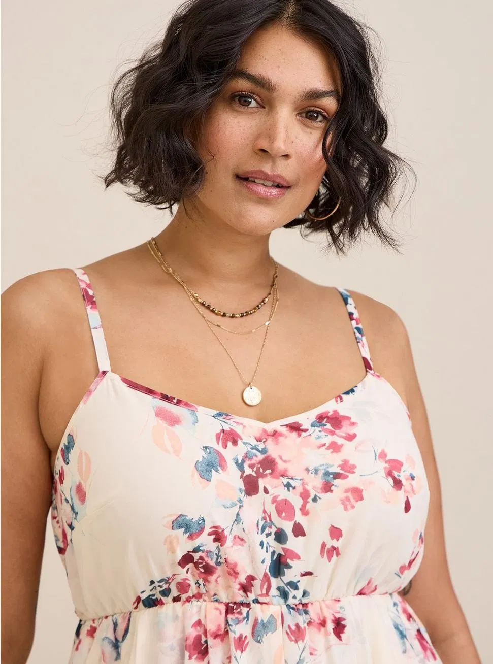 Vestido midi slip floral de cintura alta slim casual de moda personalizado de fábrica