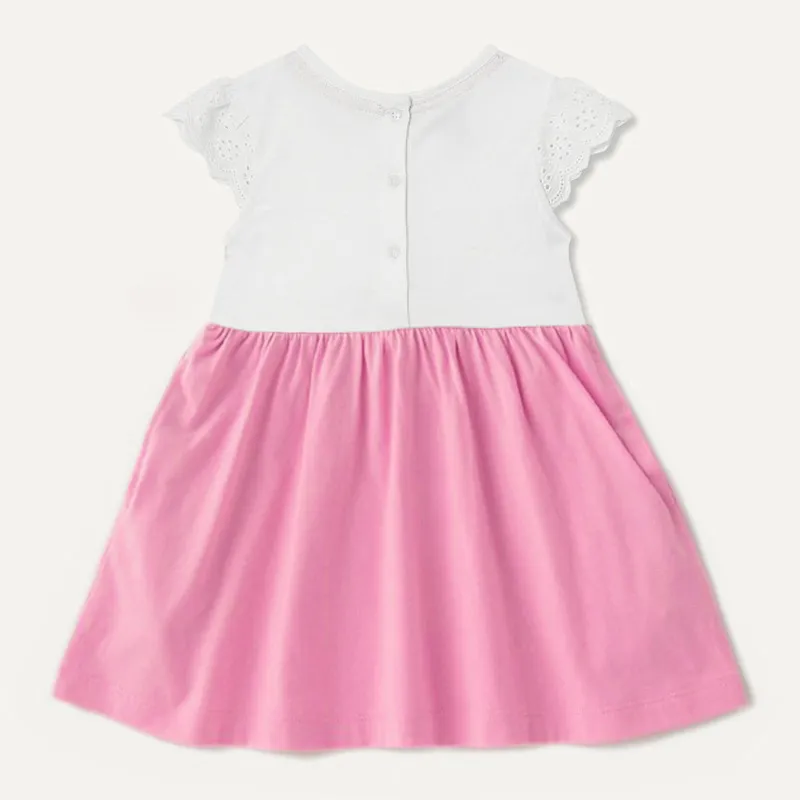 2022 Novos Vestidos de Algodão Listrados Impressos para Bebês Meninas