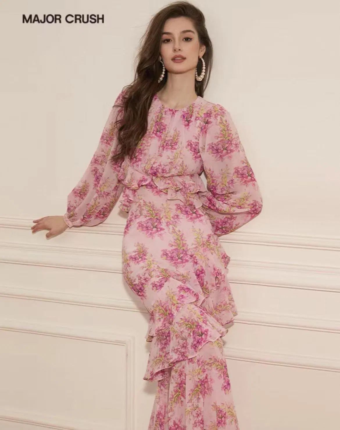 Vestido Longo Slim-Fit de Verão para Mulheres em Estilo Casual Maduro