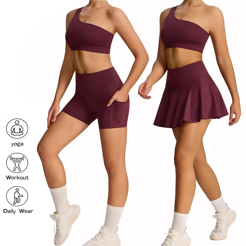 Conjunto Academia One Shoulder
