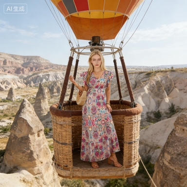 Vestido Maxi Boho Estampado Rosa - Vestido Casual de Verão com Decote em V e Mangas Curtas para Mulheres