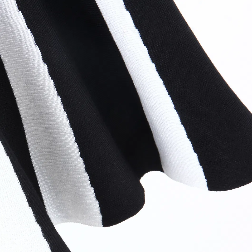 Vestido de suéter slim preto de malha casual para mulheres de inverno