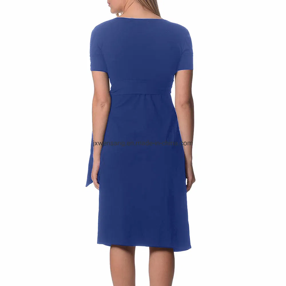 Vestido Envelope Austrália Lã Merino Casual Longo Maternidade