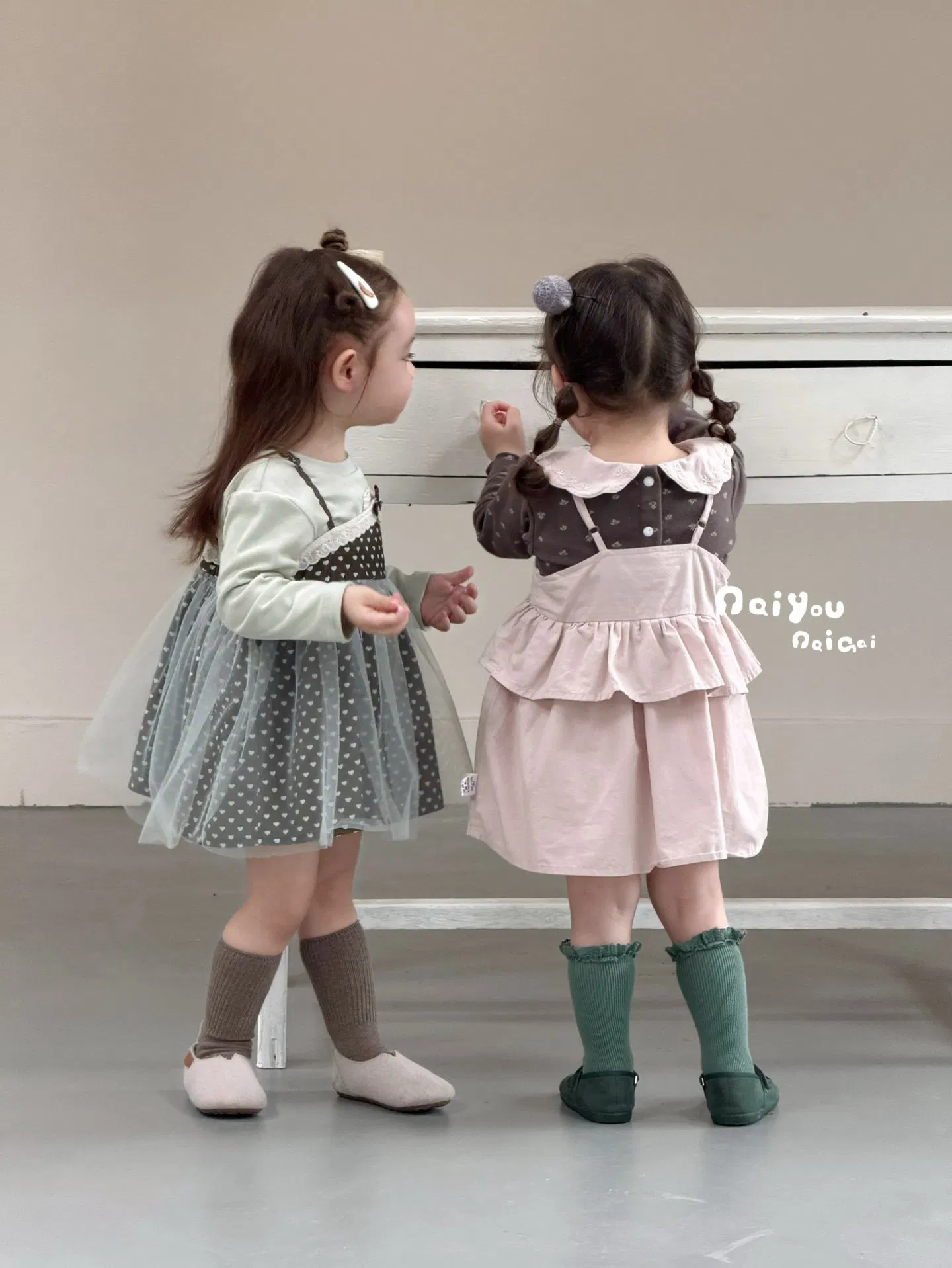 Vestido Casual para Meninas com Camiseta e Saia para Roupas de Bebê