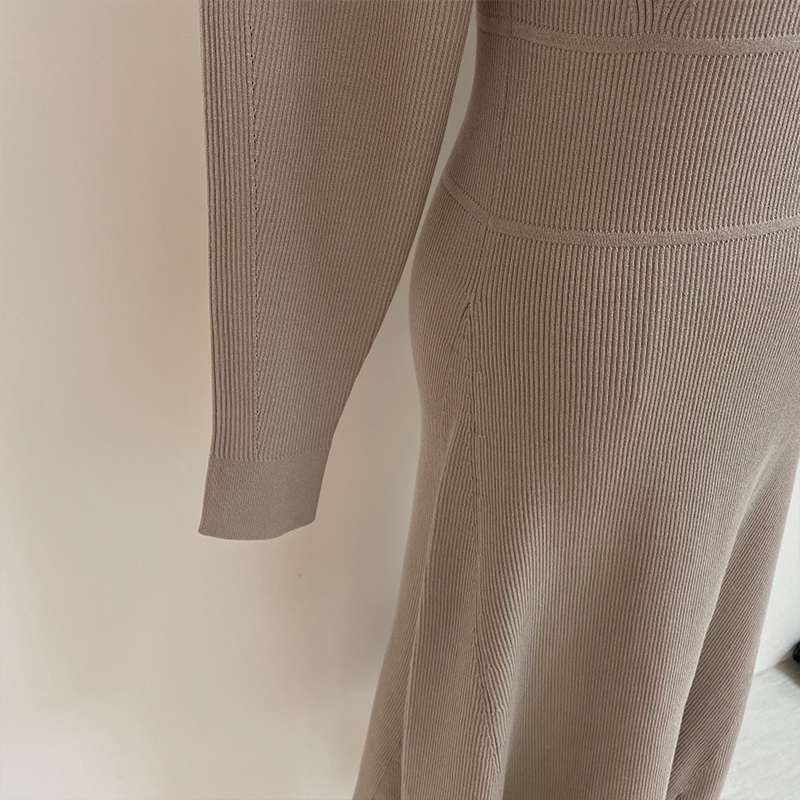 Novas Vestimentas Femininas Baratas Vestidos Casuais de Suéter Roupas Femininas Inverno Tricô Sólido Manga Longa Longo Maxi Sexy Bodycon Vestido para Senhoras
