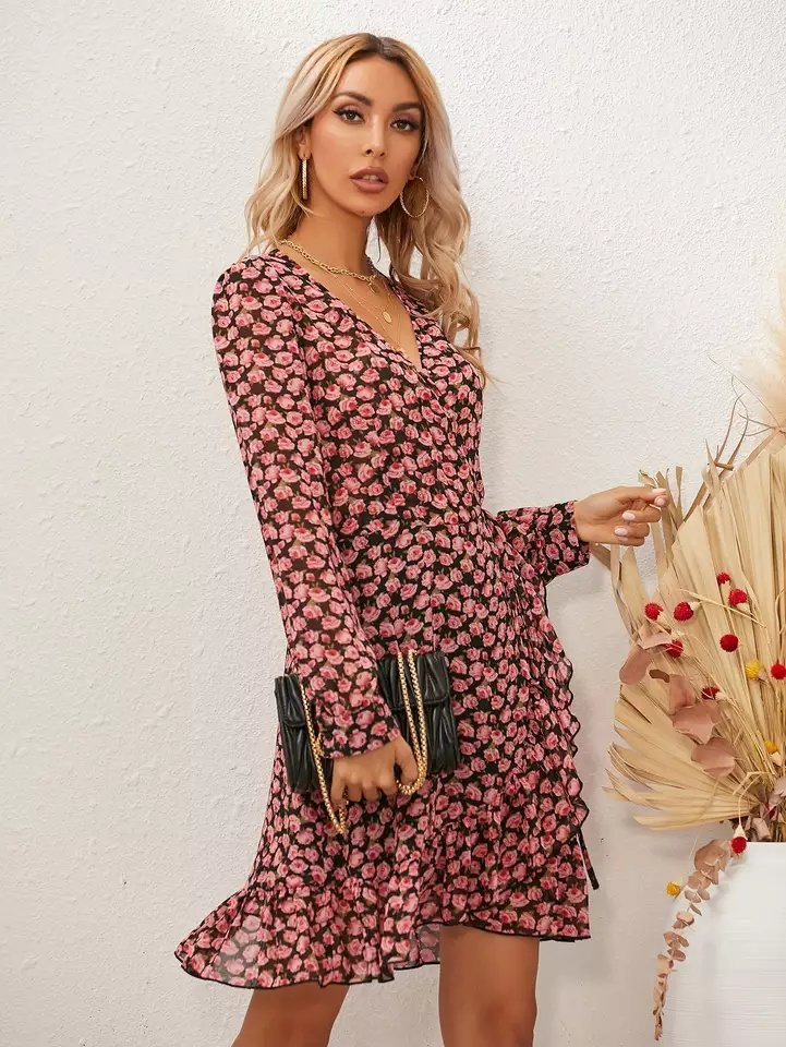 Vestidos de Verão Casuais Elegantes Modestos Longos Florais Boho para Mulheres Plus Size