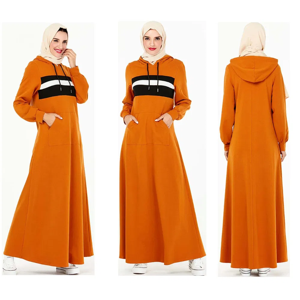 Vestido Maxi Casual com Moletom de Manga Longa para Mulheres, Conjunto de Jogging, Suéter Slim