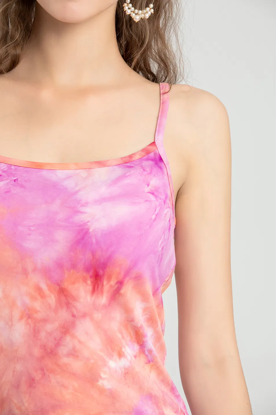Vestido de Verão Casual Largura Solta em Algodão com Alças Finas para Meninas