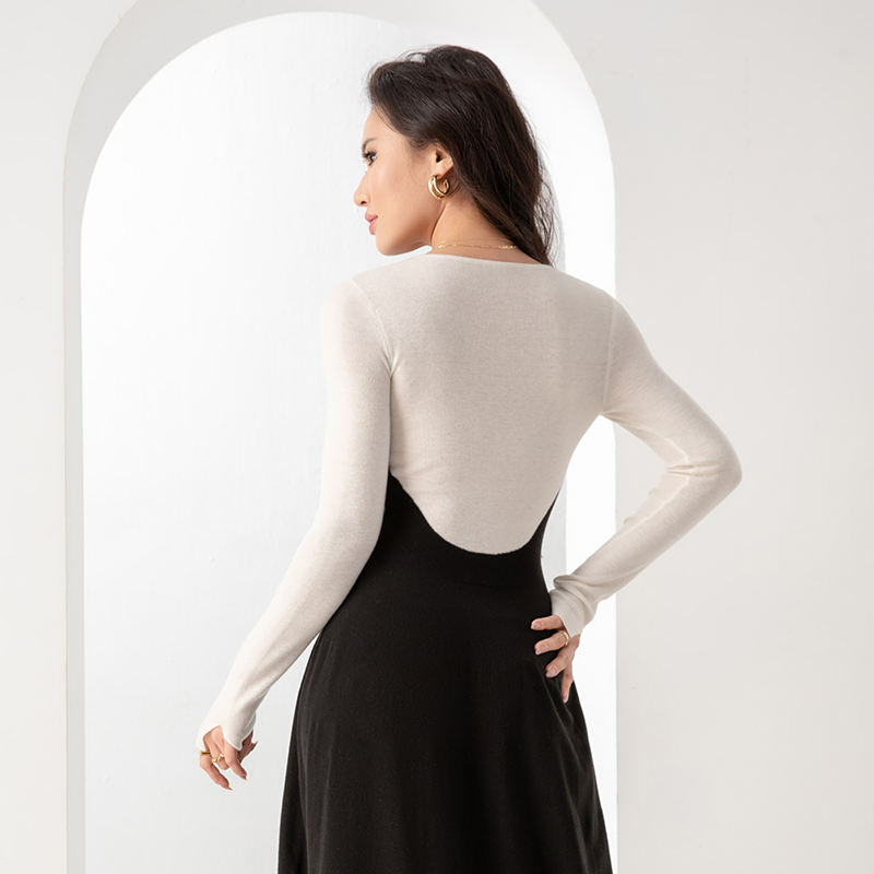 2025 Vestido de Malha Elegante e Trendy em Lã para Mulheres, Suéter de Inverno de Alta Qualidade para Mulheres