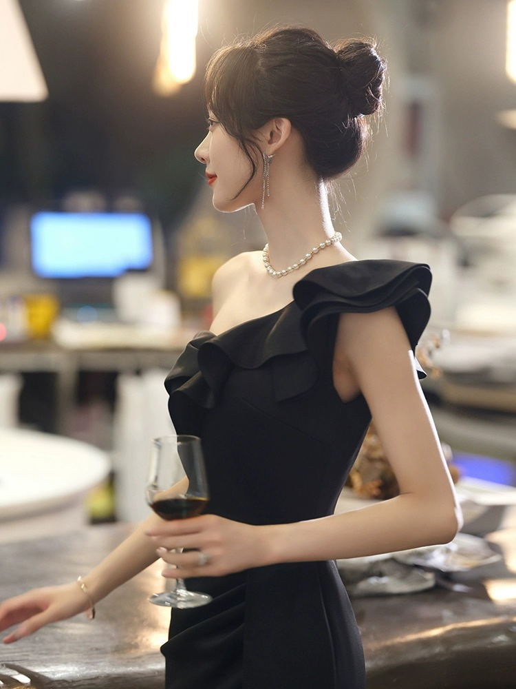 Vestidos de festa elegantes para mulheres, vestidos de noite com mangas longas de lantejoulas, vestido cauda de peixe para mãe da noiva, vestido casual de casamento