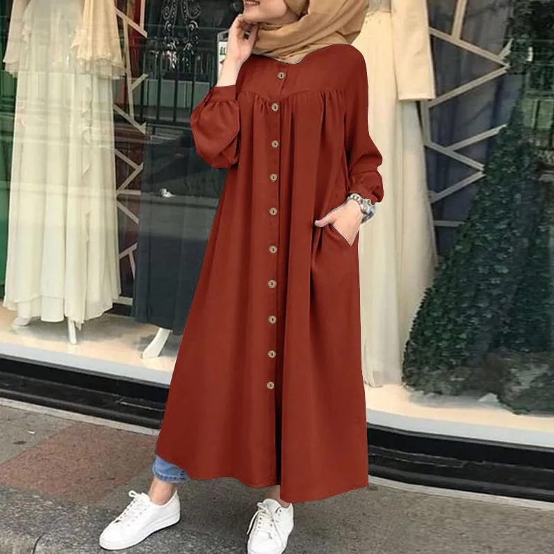 Cardigã Casual de Outono para Mulheres com Manga Longa, Gola Alta, Vestido Amplo