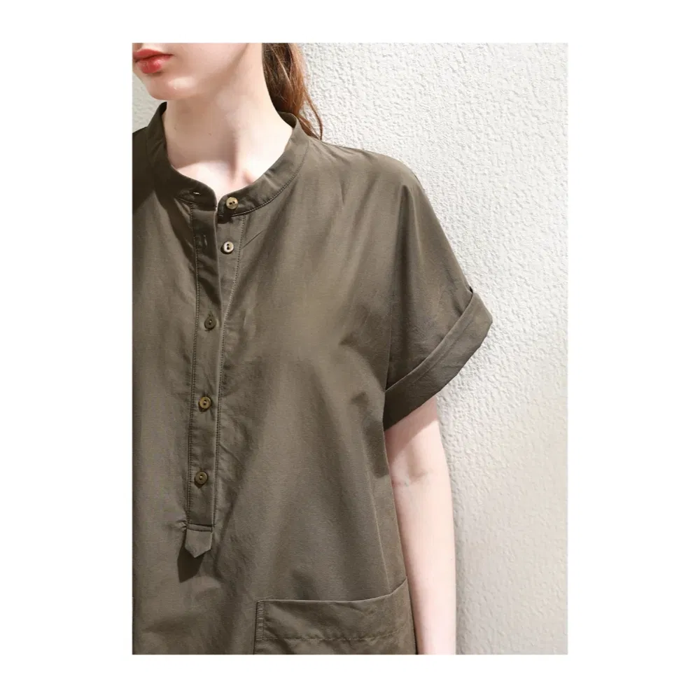 Vestido Elegante com Saia em A Drapada de Estilo Simples em Seda e Algodão Personalizado OEM da China, Casual e Versátil para Trabalho e Escritório, Atacado para Mulheres