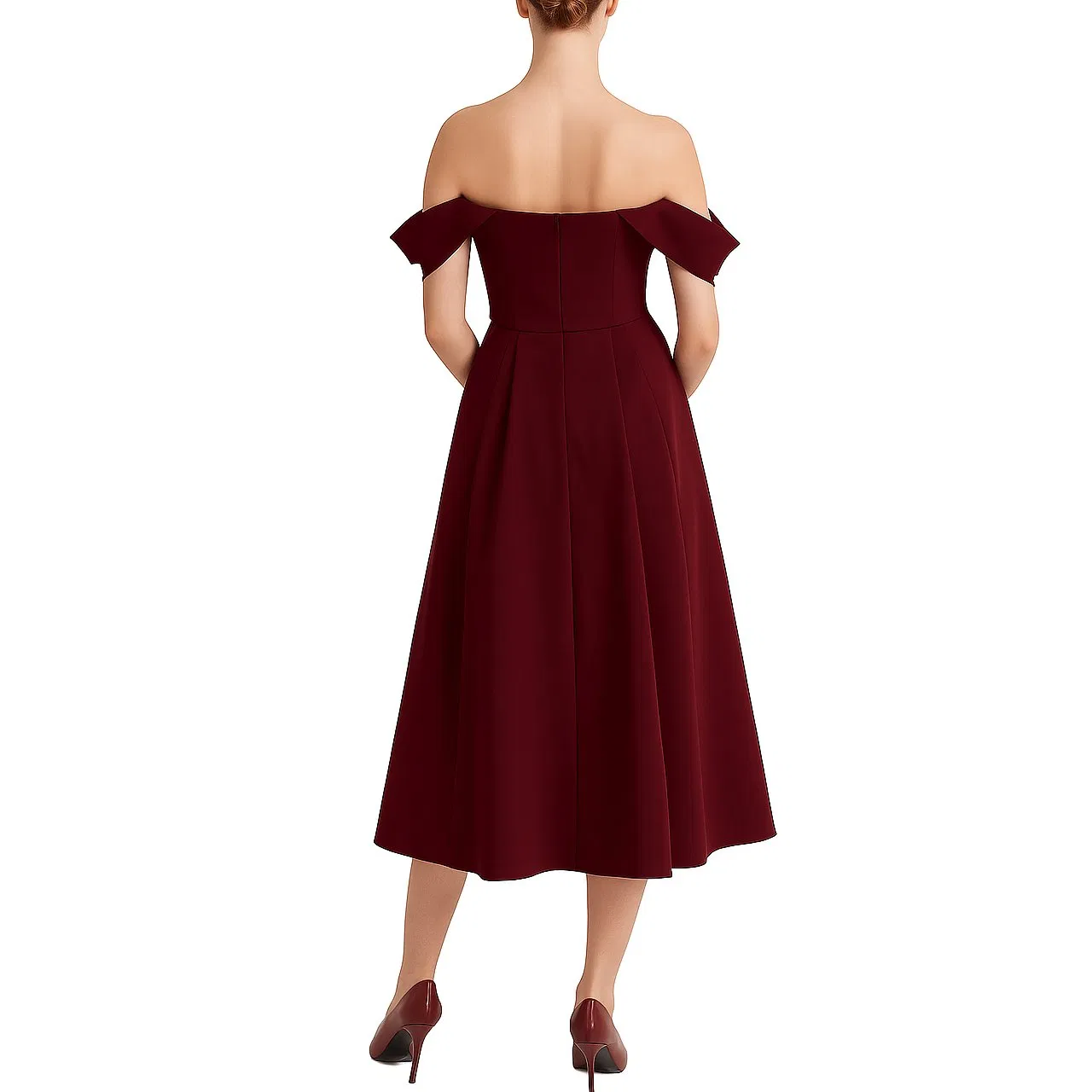Vestido Casual Feminino Ombro a Descoberto Atacado em Várias Cores