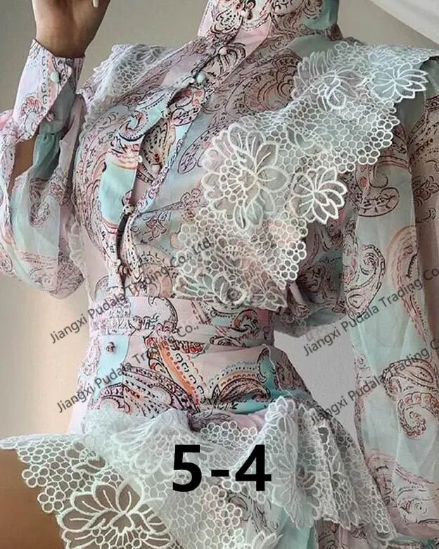 Vestido solto vintage impresso casual de verão para mulheres
