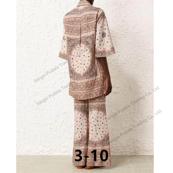 Vestido solto vintage impresso casual de verão para mulheres