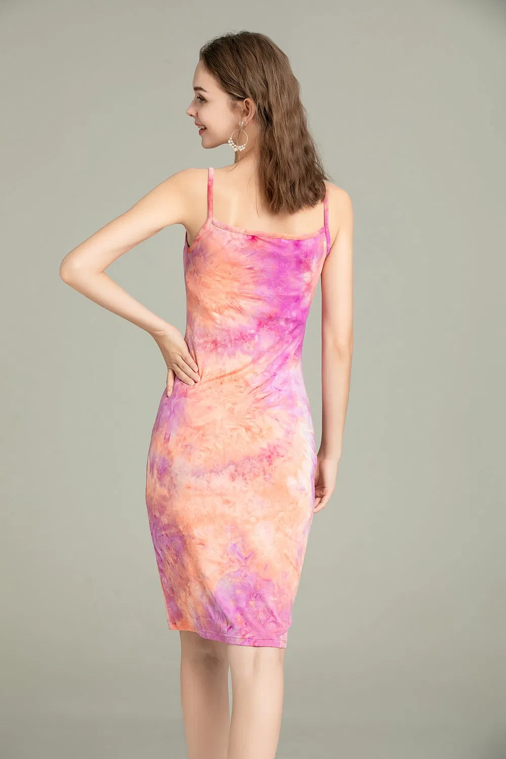 Vestido de Verão Casual Largura Solta em Algodão com Alças Finas para Meninas