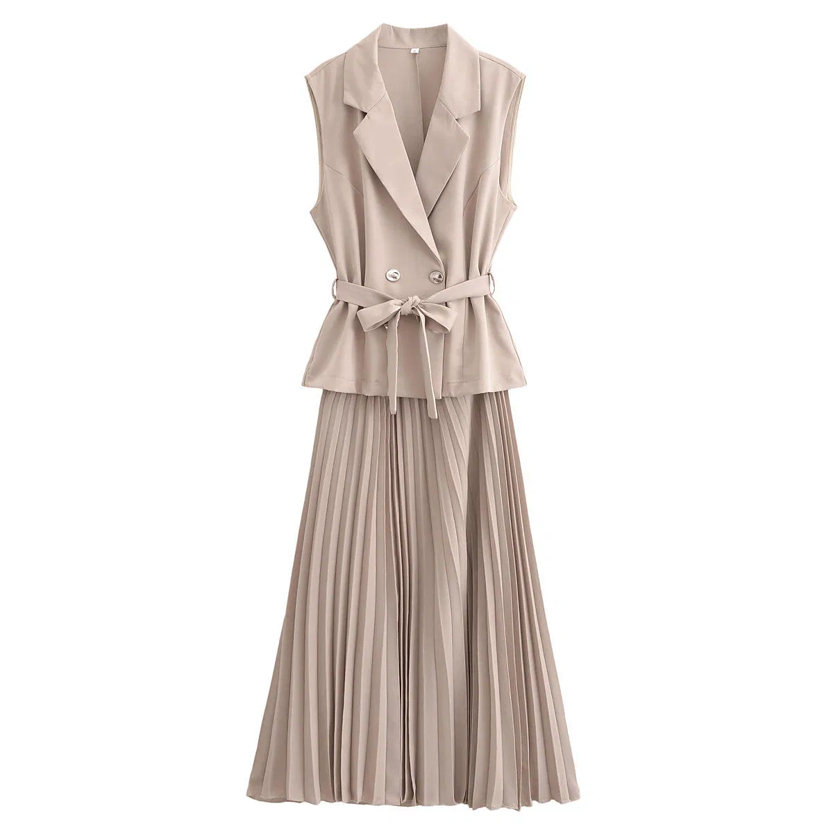 Vestido Midi Plissado Casual para Mulheres em Estilos Sólidos e Estampados