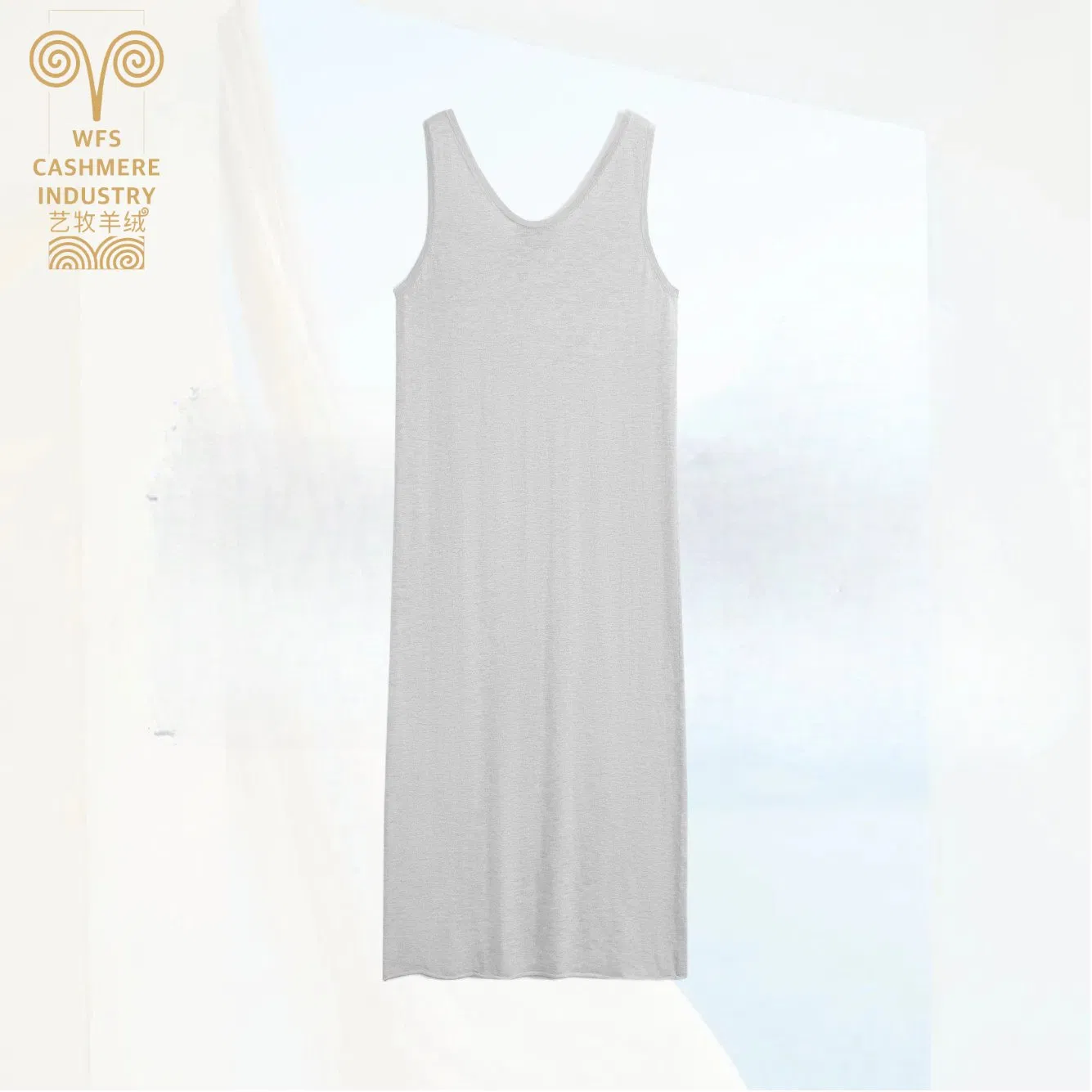 Fabricante Atacado Personalizado Capuz Oversize Solto Ajuste Relaxado Vestido de Suéter Casual Feminino em Mistura de Lã e Cashmere