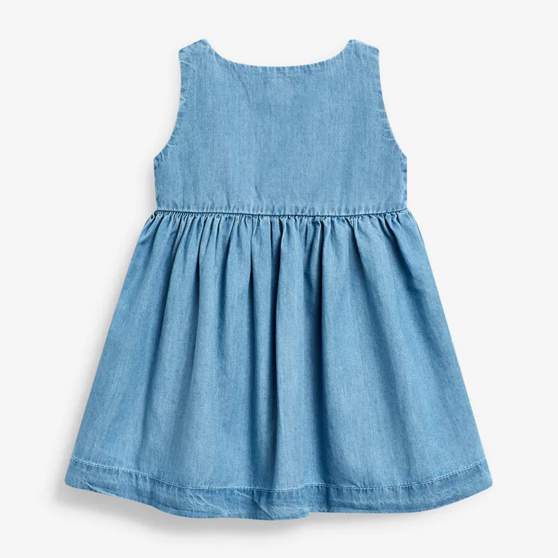 Vestido Casual de Verão de Algodão Sem Mangas de Alta Qualidade por Atacado em Estoque para Meninas Crianças