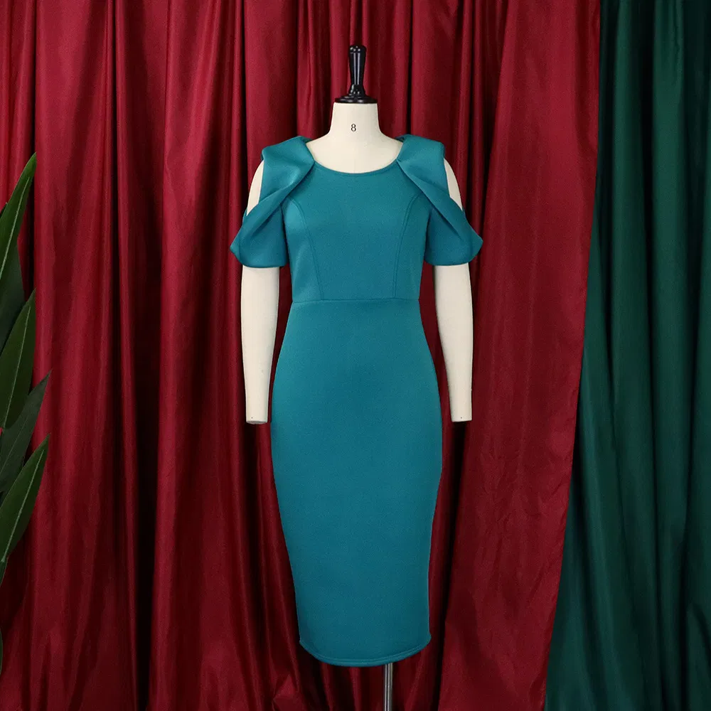 Últimos Vestidos de Outono para Mulheres, Vestidos Elegantes de Ombro Caído com Mangas Puff, Vestidos Slim para Escritório, Vestidos Formais de Trabalho Casuais Elegantes