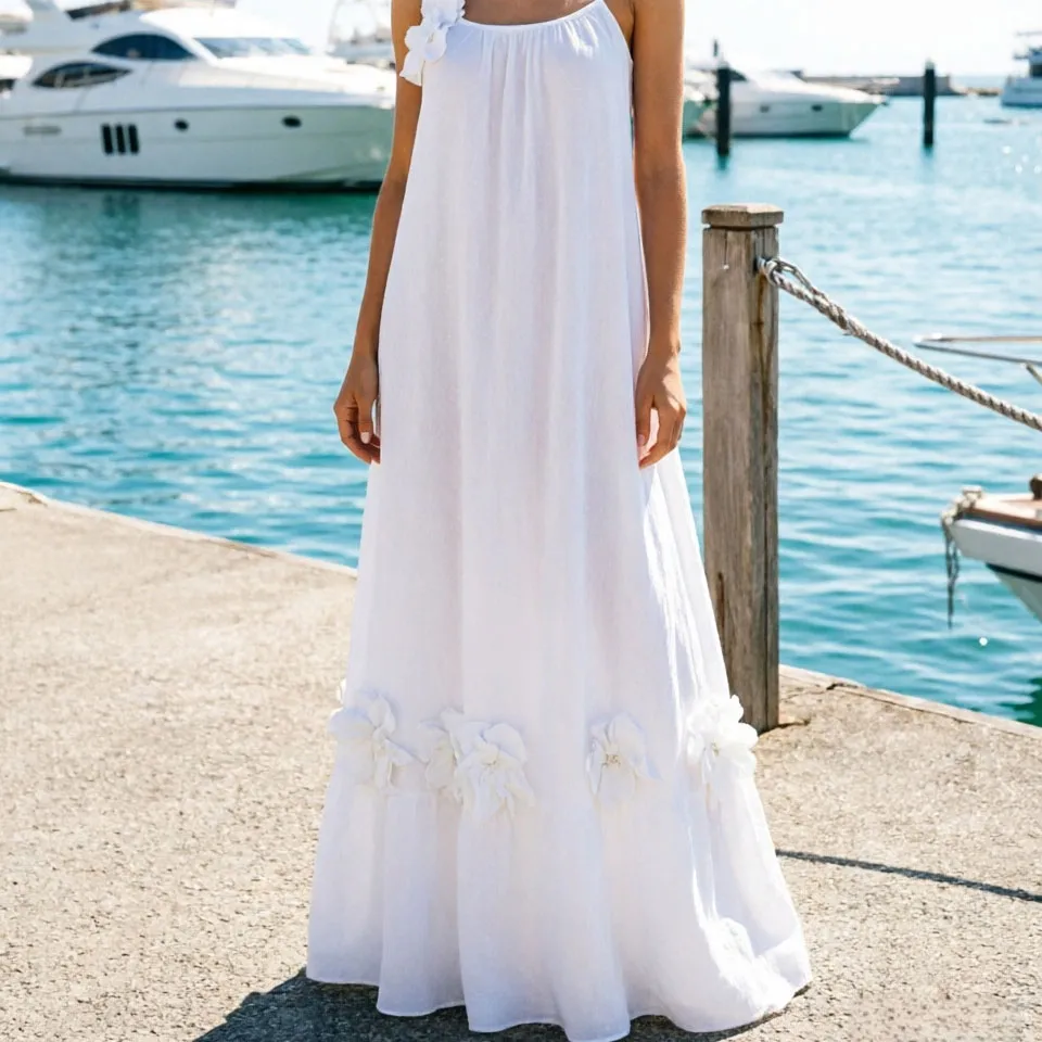 Vestido Floral Elegante para Mulheres Primavera Verão Casual