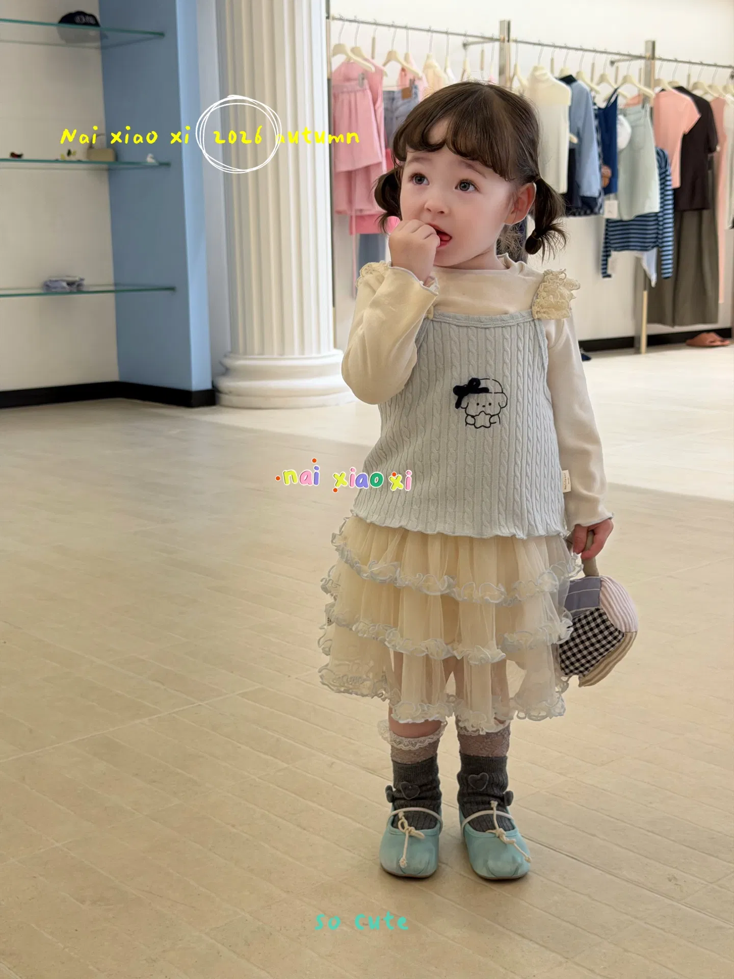 Vestido Casual para Meninas com Camiseta e Saia para Roupas de Bebê