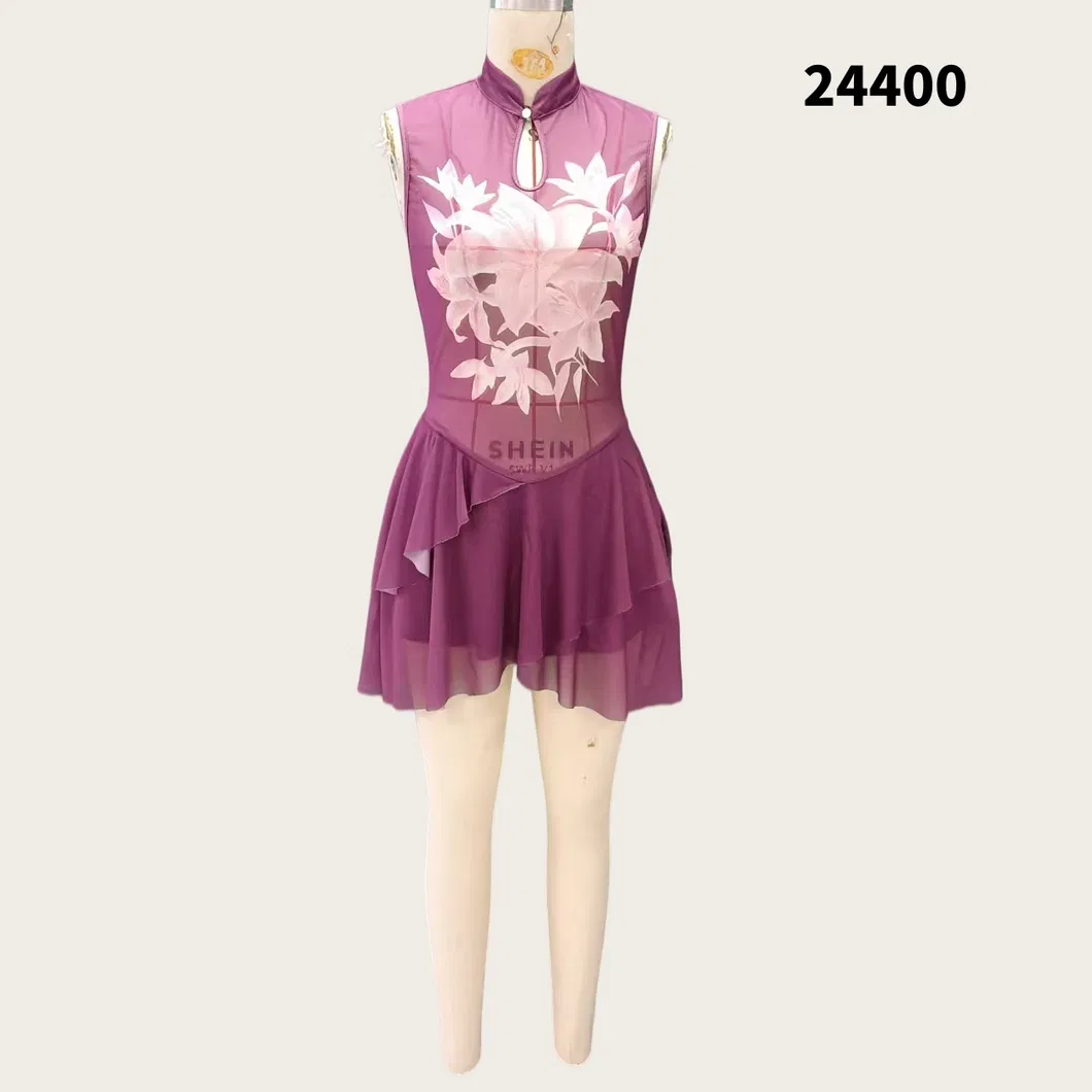 Vestido Mini de Algodão com Bordado de Sol em Tamanho Plus - Vestido Casual Boho com Cintura Smock