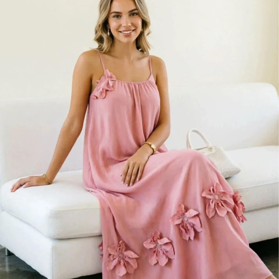 Vestido Floral Elegante para Mulheres Primavera Verão Casual