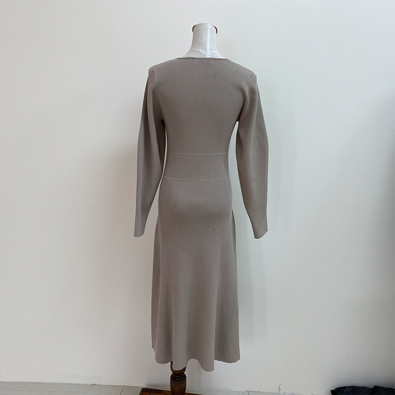 Novas Vestimentas Femininas Baratas Vestidos Casuais de Suéter Roupas Femininas Inverno Tricô Sólido Manga Longa Longo Maxi Sexy Bodycon Vestido para Senhoras