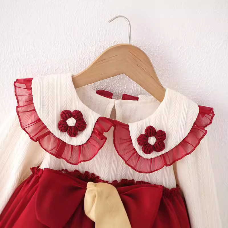 Vestido Floral de Verão para Meninas Roupas Casuais para Bebês Vestido de Aniversário Infantil Fashion e Saia Atacado