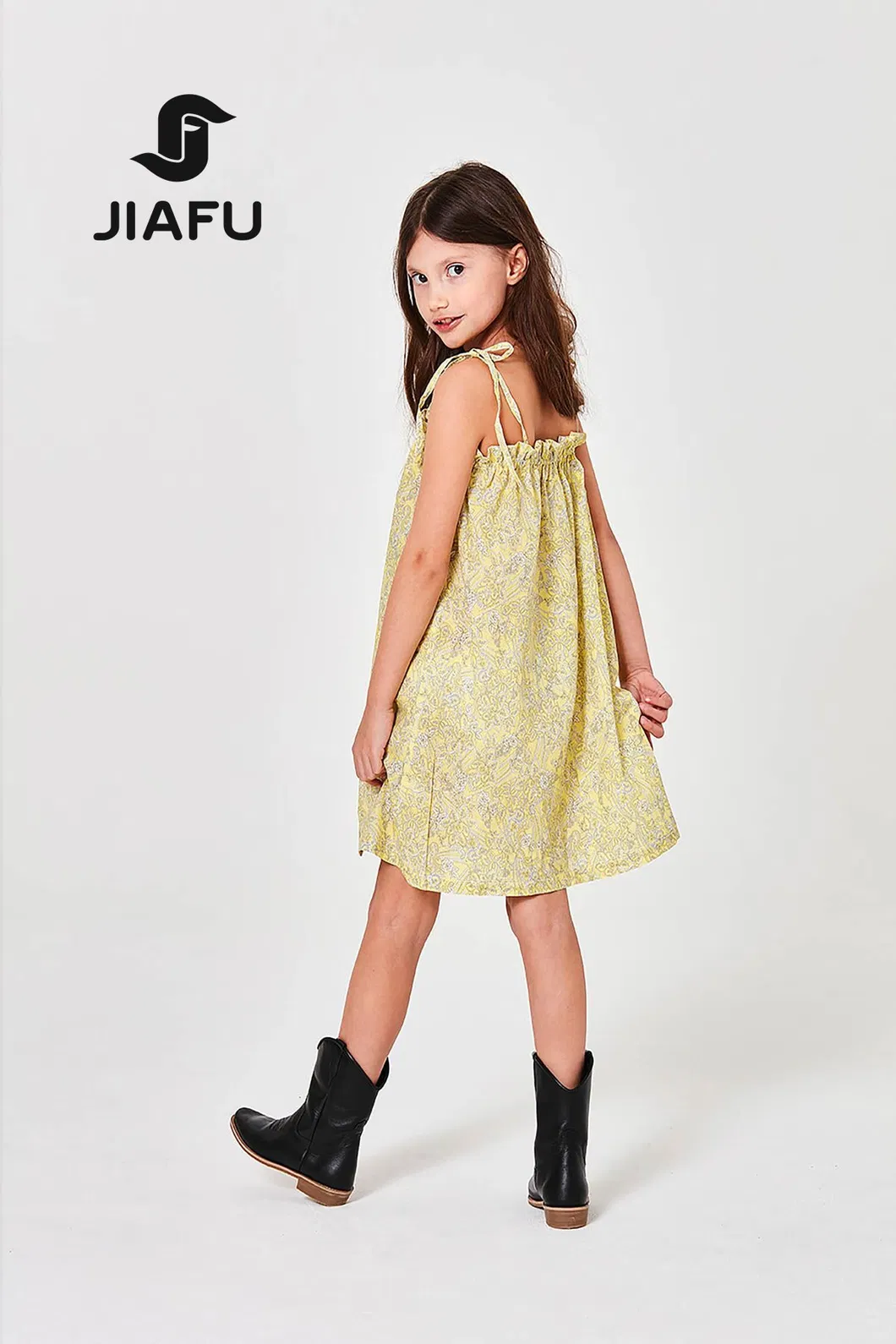 Vestido Estiloso de Verão para Crianças com Suspensórios - Vestido Casual Confortável Personalizado com Estampa Floral para Meninas na Praia