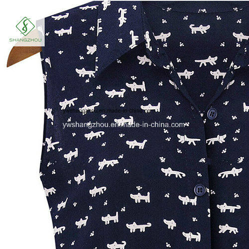 Vestido Casual de Colarinho em Algodão para Mulheres com Novo Design de Moda Fábrica