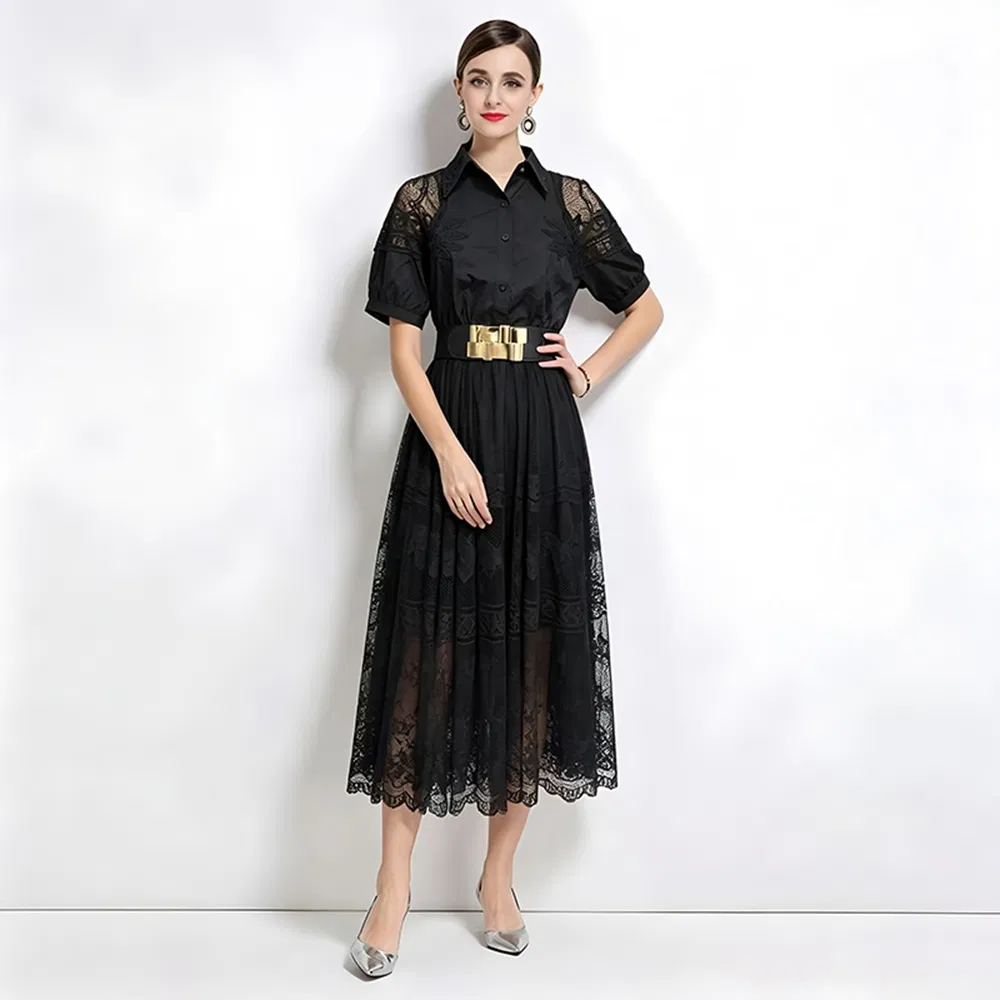 Vestido feminino de saia longa 5