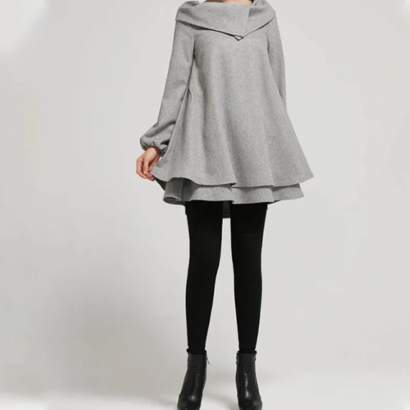 Vestido Tunic Inverno Estiloso para Uso Casual Diário