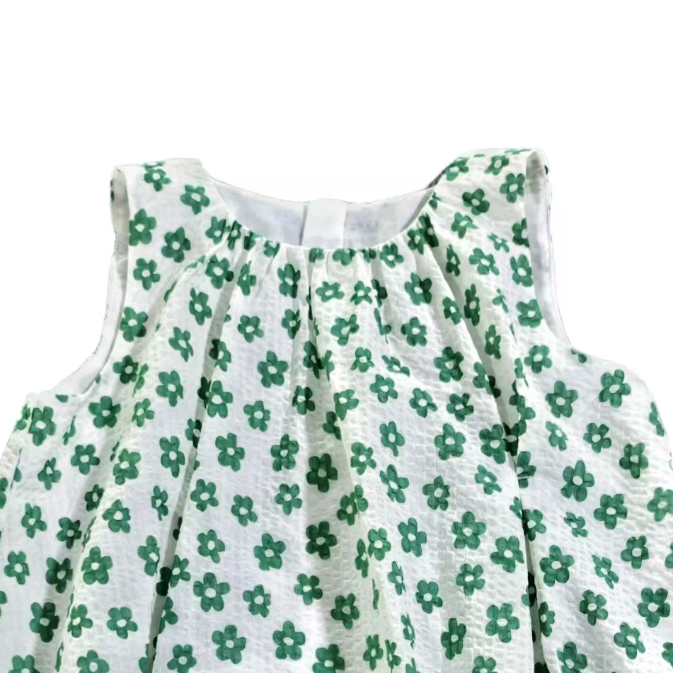 Vestido A-Line Casual de Algodão para Meninas de Verão 100%