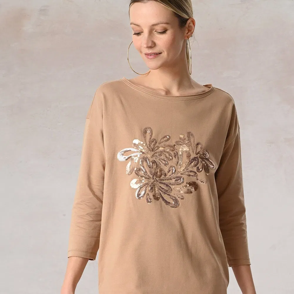 Fabricar Vestido Casual de Algodão com Moletom de Inverno para Mulheres, Pulôver de Manga Longa, Suéter com Capuz, Vestido Longo com Bordado de Lantejoulas