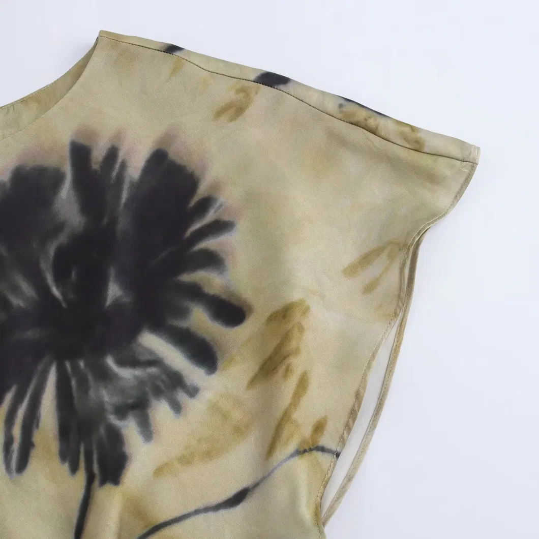 Vestido de Seda com Estampa Floral Elegante para Mulheres
