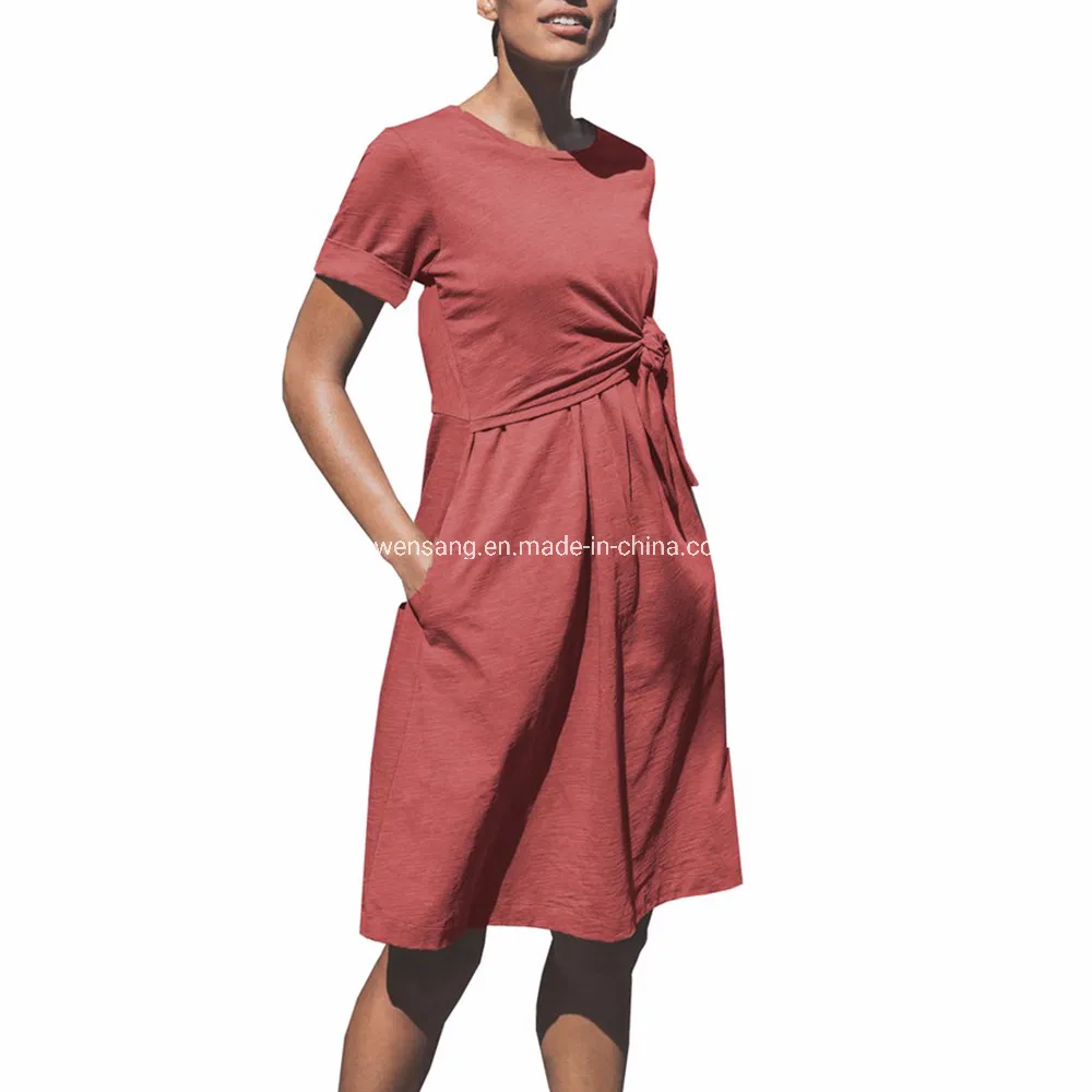 Vestido Maxi Envolvente Casual de Maternidade em Lã Merino da Austrália