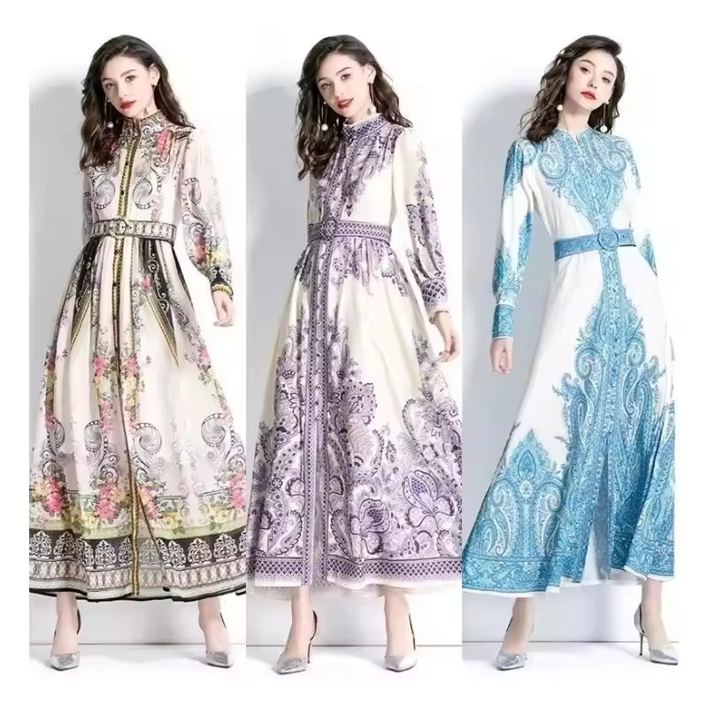 Vestidos Maxi Florais Ecológicos para Mulheres, Conforto em Chiffon