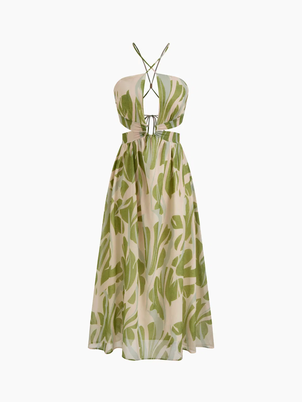 Vestido longo sem costas de chiffon com decote em V, floral e casual para mulheres