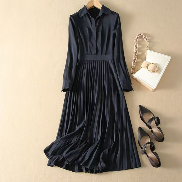 Vestido Casual de Manga Longa para Profissionais em Deslocamento
