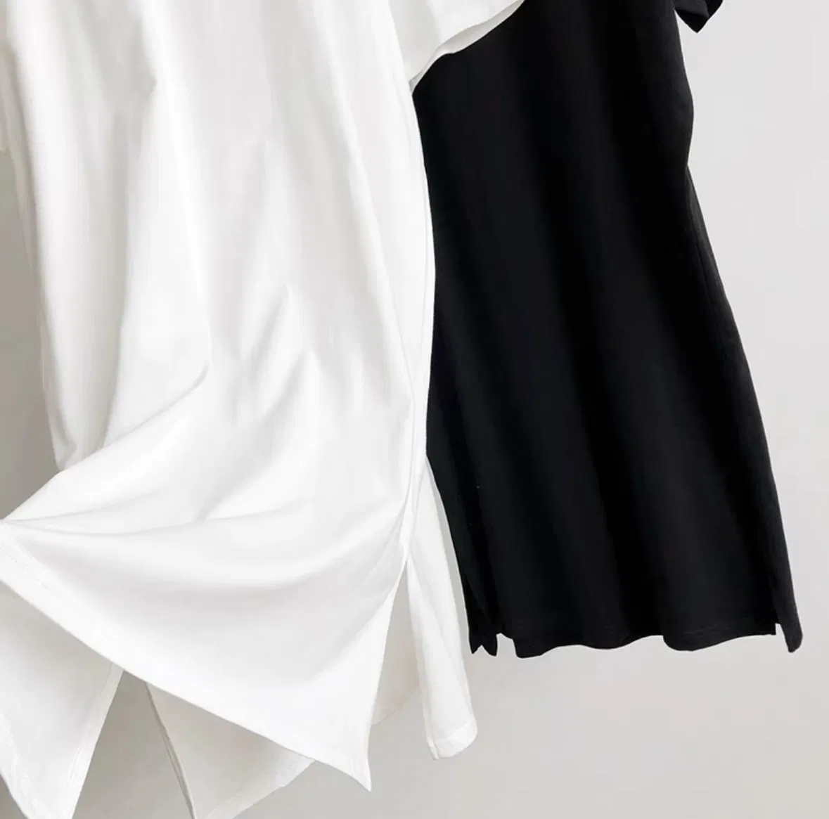 Vestido T-Shirt Casual de Cor Sólida com Mangas Curtas Vestido de Verão Fino Longo