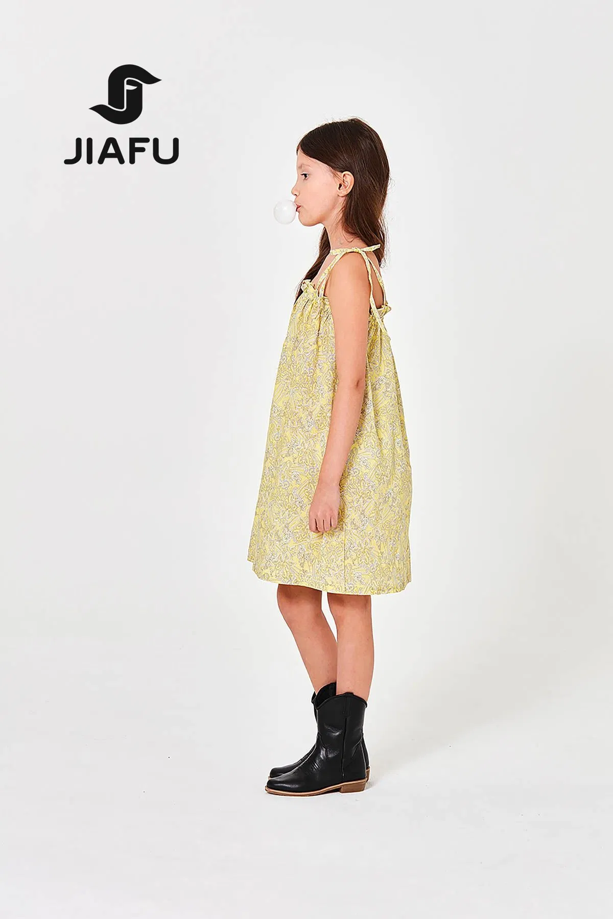 Vestido Estiloso de Verão para Crianças com Suspensórios - Vestido Casual Confortável Personalizado com Estampa Floral para Meninas na Praia